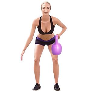 بنفش تمام بدنسازی بدنسازی قدرت Kettlebell 10 پوند 15 پوند 20 پوند 5