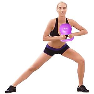 بنفش تمام بدنسازی بدنسازی قدرت Kettlebell 10 پوند 15 پوند 20 پوند 8