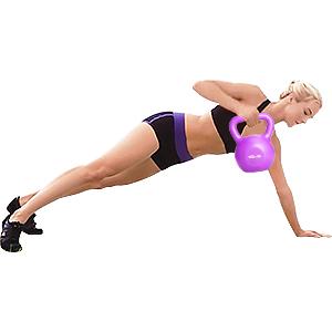 بنفش تمام بدنسازی بدنسازی قدرت Kettlebell 10 پوند 15 پوند 20 پوند 9
