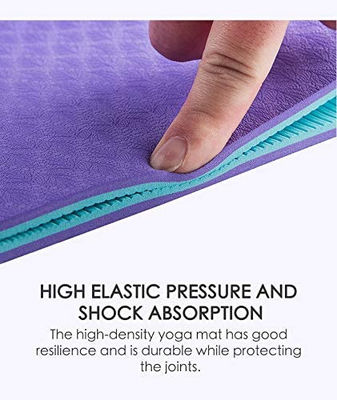 Tear Resistance TPE Yoga Mat دو طرفه بافت متفاوت