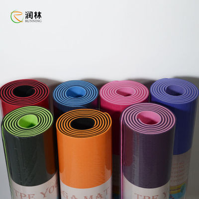 SGS Certified Fitness Yoga Mat TPE Material Textured Non slip Surface
