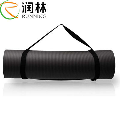 OEM Solid Color Fitness NBR Yoga Mat 183cm 10mm for Pilate Exercise