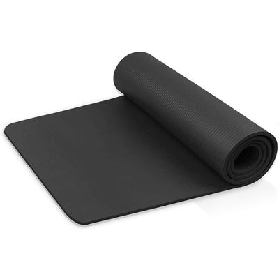 OEM Solid Color Fitness NBR Yoga Mat 183cm 10mm for Pilate Exercise