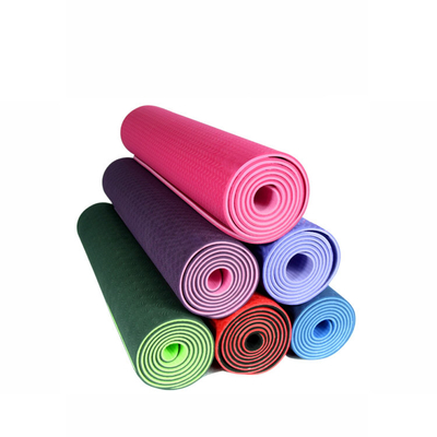 لیبل خصوصی TPE Rubber Gym Yoga Mat Anti Tear Non Slip 6Mm