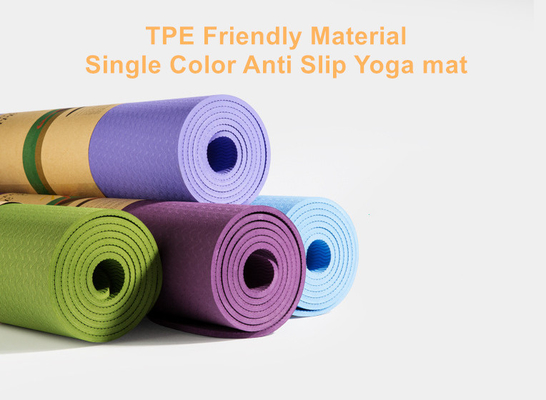 تمرین خانگی TPE Yoga Mat Anti Skid ECO Friendly 1830 * 610 * 6mm